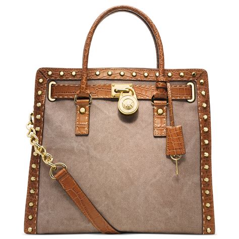 what in my michael kors hamilton tote|Michael Kors Hamilton studded tote.